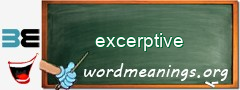 WordMeaning blackboard for excerptive